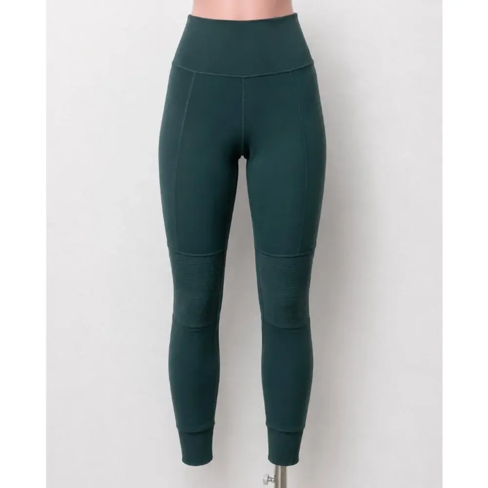 Alo Yoga Midnight Green High Wide Waist Leggings with Breathable Wicking XS